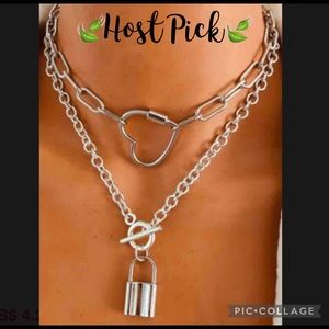 ✨Host Pick✨♦️Thick Chain Lock-Heart Pendant